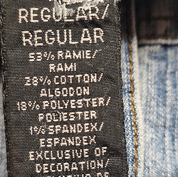 Arizona Jeans Girls Blue Jean Jacket With Flower And Butterfly Stitching Size XL - Picture 5 of 9